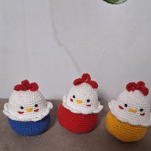 Horgolt amigurumi csibe, tyúk - játék & sport - plüssállat & játékfigura - más figura - Meska.hu