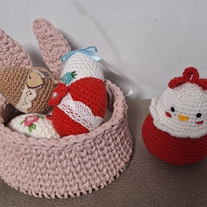 Horgolt amigurumi csibe, tyúk - játék & sport - plüssállat & játékfigura - más figura - Meska.hu