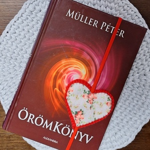Filc gumis könyvjelző szív, tulipán motívummal, Könyv & Zene, Könyvjelző, Varrás, Hímzés, MESKA