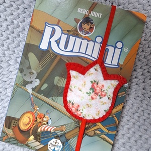 Filc gumis könyvjelző szív, tulipán motívummal - könyv & zene - könyvjelző - Meska.hu