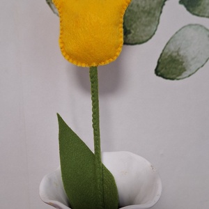 Filc örök tulipán csokor. - otthon & életmód - dekoráció - dísztárgy - Meska.hu