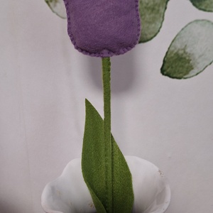 Filc örök tulipán csokor. - otthon & életmód - dekoráció - dísztárgy - Meska.hu