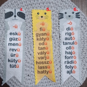 Helyesírásfejlesztő filc könyvjelző állatos mintával - könyv & zene - könyvjelző - Meska.hu