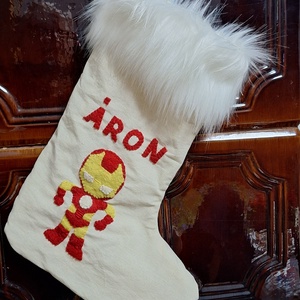 Szőrmés mintás mikulás zsák 3 db - Meska.hu