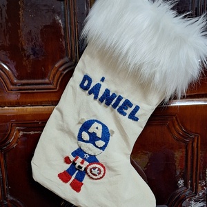 Szőrmés mintás mikulás zsák 3 db - karácsony - mikulás - mikulás zsák - Meska.hu