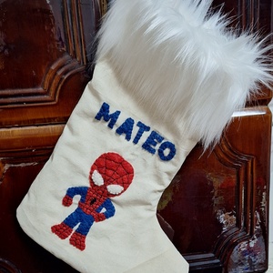 Szőrmés mintás mikulás zsák 3 db - karácsony - mikulás - mikulás zsák - Meska.hu