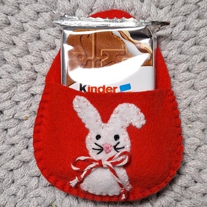 Gyapjú filc húsvéti tojás pénzátadó, csokiátadó, Ünnepi díszek, dekorációk, Húsvéti díszek és dekorációk, Húsvéti pénzátadó, Varrás, MESKA