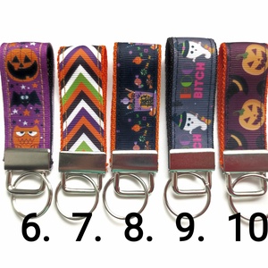 Halloween mintás heveder pánt kulcstartó táskadísz - halloweeni ékszerek - halloweeni ékszerek - Meska.hu