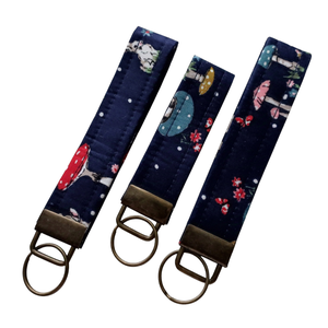 Gombás textil kulcstartó csuklóra - táska & tok - kulcstartó & táskadísz - kulcstartó - Meska.hu