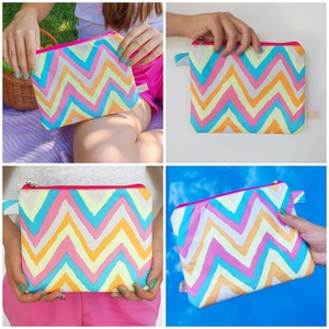 Színes női neszesszer  rikító Summer Vibes MIDI (21x17 cm) - táska & tok - neszesszer - Meska.hu