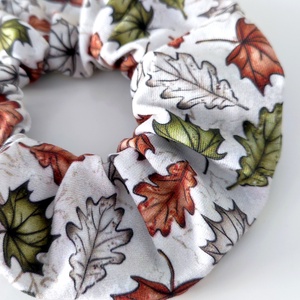 Őszi falevél mintás női scrunchie hajgumi - M-es, Ruha & Divat, Hajdísz & Hajcsat, Hajgumi, Varrás, MESKA