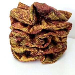 Barna pöttyös őszi női l scrunchie hajgumi - M-es - ruha & divat - hajdísz & hajcsat - hajgumi - Meska.hu