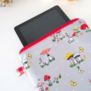 Gomba mintás könyvtok tablet tok - Közepes MIDI méretű, Táska & Tok, Ebook & Tablet tok, Varrás, MESKA