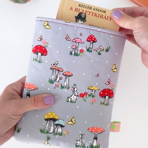 Őszi erdei gombás könyvtok kicsi MINI- nyitott, Könyv & Zene, Könyvtok, Varrás, MESKA