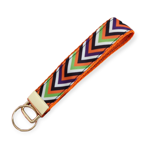 Chevron csíkos kulcstartó őszi Halloween napra, Otthon & Életmód, Dekoráció, Halloween, Halloweeni dekoráció, Varrás, MESKA