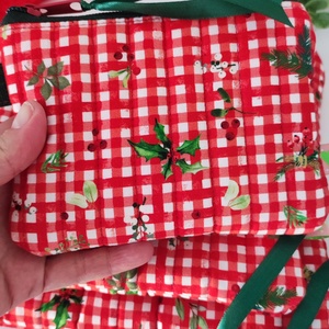 Piros kockás karácsonyi neszesszer szett - 3db zerowaste - táska & tok - neszesszer - Meska.hu Piros kockás karácsonyi neszesszer szett - 3db zerowaste - táska & tok - neszesszer - Meska.hu