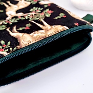 Szarvas mintás karácsonyi neszesszer és könyvtok szettben - Női ajándékcsomag - táska & tok - neszesszer - Meska.hu