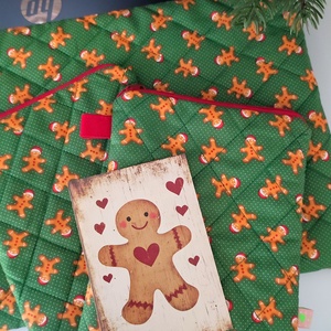 GINGER karácsonyi mintás könyvtok cipzáras - könyv & zene - könyvtok - Meska.hu