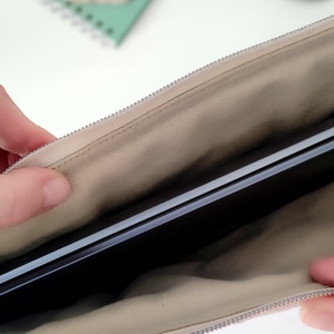 Természetes vászon laptop védőtok -  elegáns nőies 13-16 méretben - táska & tok - laptoptáska, laptop hátizsák - Meska.hu