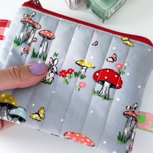 Őszi gombás neszesszer - MINI kozmetikai táska - Meska.hu