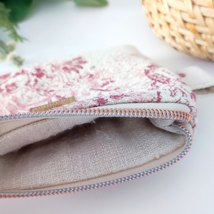 Toile de Jouy természetes vászon női neszesszer � környezetbarát - táska & tok - neszesszer - Meska.hu