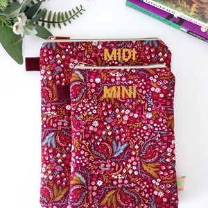 Természetes pamut könyvtok - Kisméretű MINI virágos  - könyv & zene - könyvtok - Meska.hu