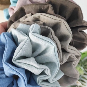 Lenvászon hajgumi - közepes scrunchie - ruha & divat - hajdísz & hajcsat - hajgumi - Meska.hu