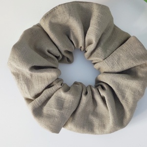 Természetes len scrunchie hajgumi - M-es - ruha & divat - hajdísz & hajcsat - hajgumi - Meska.hu