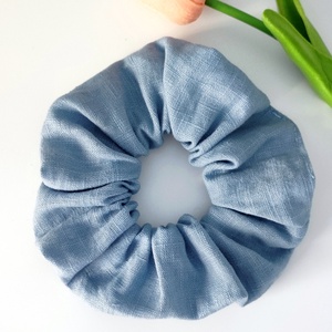Lenvászon hajgumi - közepes scrunchie - ruha & divat - hajdísz & hajcsat - hajgumi - Meska.hu