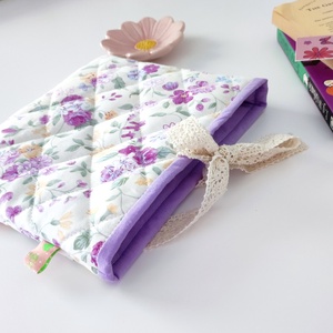 Virágmintás csipkés könyvtok - környezetbarát nyitott - könyv & zene - könyvtok - Meska.hu