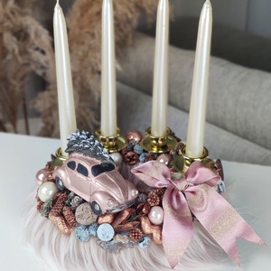 Rosegold autós adventi koszorú - karácsony - adventi díszek - adventi koszorú - Meska.hu Rosegold autós adventi koszorú - karácsony - adventi díszek - adventi koszorú - Meska.hu