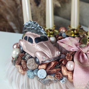 Rosegold autós adventi koszorú - karácsony - adventi díszek - adventi koszorú - Meska.hu Rosegold autós adventi koszorú - karácsony - adventi díszek - adventi koszorú - Meska.hu