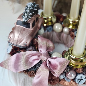 Rosegold autós adventi koszorú - karácsony - adventi díszek - adventi koszorú - Meska.hu Rosegold autós adventi koszorú - karácsony - adventi díszek - adventi koszorú - Meska.hu