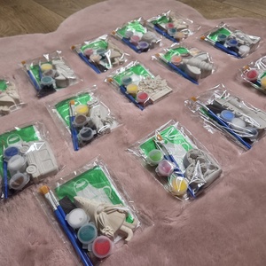 Kerámiagipsz festhető hűtőmágnes figurák, DIY (Csináld magad), Egységcsomag, Gipszöntés, MESKA