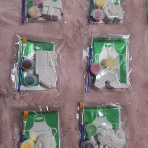 Kerámiagipsz festhető hűtőmágnes, DIY (Csináld magad), Egységcsomag, Gipszöntés, MESKA