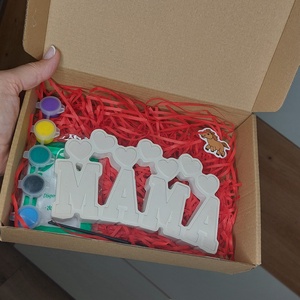 Festhető kerámiagipsz MAMA, DIY (Csináld magad), Egységcsomag, Festett tárgyak, MESKA