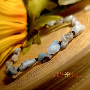 Larimar - a tenger fuvallata karkötő  - ékszer - karkötő - ásványkarkötő - Meska.hu