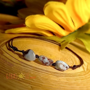 Larimar zsinórka  - ékszer - karkötő - ásványkarkötő - Meska.hu