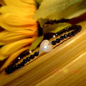 Szívecském - holdkő-spinell karkötő  - ékszer - karkötő - ásványkarkötő - Meska.hu Szívecském - holdkő-spinell karkötő  - ékszer - karkötő - ásványkarkötő - Meska.hu