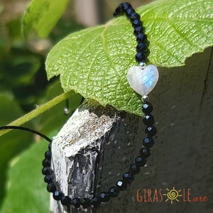 Szívecském - holdkő-spinell karkötő  - ékszer - karkötő - ásványkarkötő - Meska.hu Szívecském - holdkő-spinell karkötő  - ékszer - karkötő - ásványkarkötő - Meska.hu