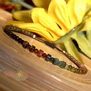 Szivárványos karkötő  - ékszer - karkötő - ásványkarkötő - Meska.hu