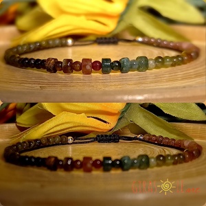 Szivárványos karkötő  - ékszer - karkötő - ásványkarkötő - Meska.hu