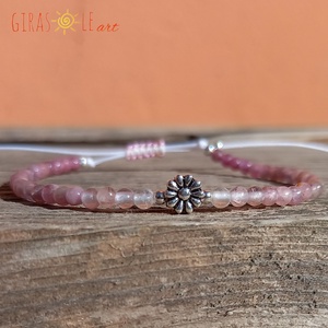 Kisvirág- rózsaszín turmalin karkötő  - Meska.hu