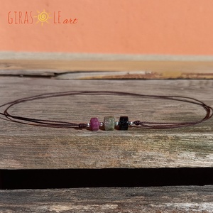 Turmalin nyaklánc  - ékszer - nyaklánc - gyöngyös nyaklánc - Meska.hu