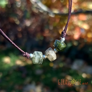 Turmalin nyaklánc , Ékszer, Nyaklánc, Gyöngyös nyaklánc, Csomózás, Gyöngyfűzés, gyöngyhímzés, MESKA