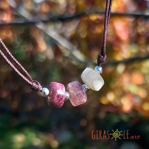 Turmalin nyaklánc , Ékszer, Nyaklánc, Gyöngyös nyaklánc, Csomózás, Gyöngyfűzés, gyöngyhímzés, MESKA