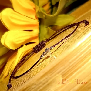 Piciszív - zsinórkarkötő valódi ezüsttel  - Meska.hu