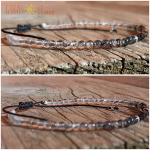 Turmalinkvarc-spinell karkötő  - ékszer - karkötő - ásványkarkötő - Meska.hu