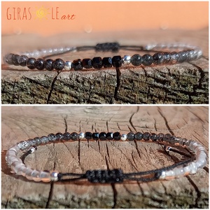 Turmalinkvarc-spinell karkötő  - ékszer - karkötő - ásványkarkötő - Meska.hu