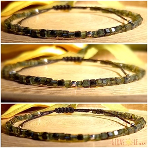 Zöld turmalin karkötő  - ékszer - karkötő - ásványkarkötő - Meska.hu